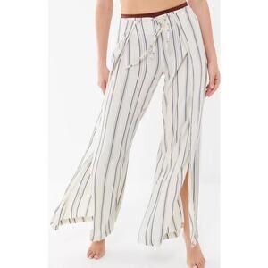 Billabong Adventure Spirit Wide Leg Wrap Palazzo Pant Women S Stripe Beach Boho